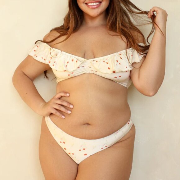 New! Dippin' Daisy's Rosewater Siren Bandeau Bikini Set S/M 1893 - Picture 11 of 12